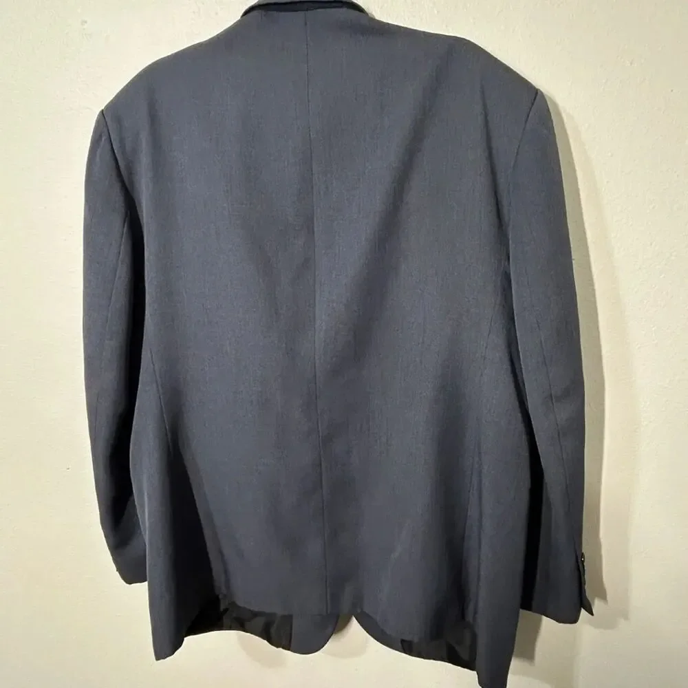 Gino Cappelli Men's Suit Jacket Size R46 Gray Professional Attire Classic Style
